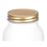 Jar Transparent Golden Metal Glass 950 ml 9 x 18 x 9 cm (12 Units)