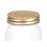 Jar Transparent Golden Metal Glass 300 ml 7,5 x 9 x 7,5 cm (36 Units)