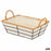 Multi-purpose basket With handles Rectangular Natural Metal Cloth 30,3 x 14 x 19 cm (24 Units)