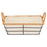 Multi-purpose basket With handles Rectangular Natural Metal Cloth 30,3 x 14 x 19 cm (24 Units)