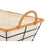 Multi-purpose basket With handles Rectangular Natural Metal Cloth 30,3 x 14 x 19 cm (24 Units)