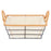 Multi-purpose basket With handles Squared Natural Metal Cloth 26 x 14 x 21,7 cm (24 Units)