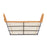 Multi-purpose basket With handles Squared Natural Metal Cloth 26 x 14 x 21,7 cm (24 Units)