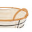 Multi-purpose basket With handles Circular Natural Metal Cloth 26,5 x 13,5 x 23 cm (24 Units)