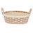 Multi-purpose basket With handles Oval Braiding Natural Metal Cloth 30 x 14 x 21 cm (24 Units)