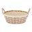 Multi-purpose basket With handles Circular Braiding Natural Metal Cloth 26,5 x 12,5 x 23 cm (24 Units)