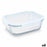 Lunch box Transparent Silicone Borosilicate Glass 2,2 L 27 x 9 x 22 cm (6 Units)