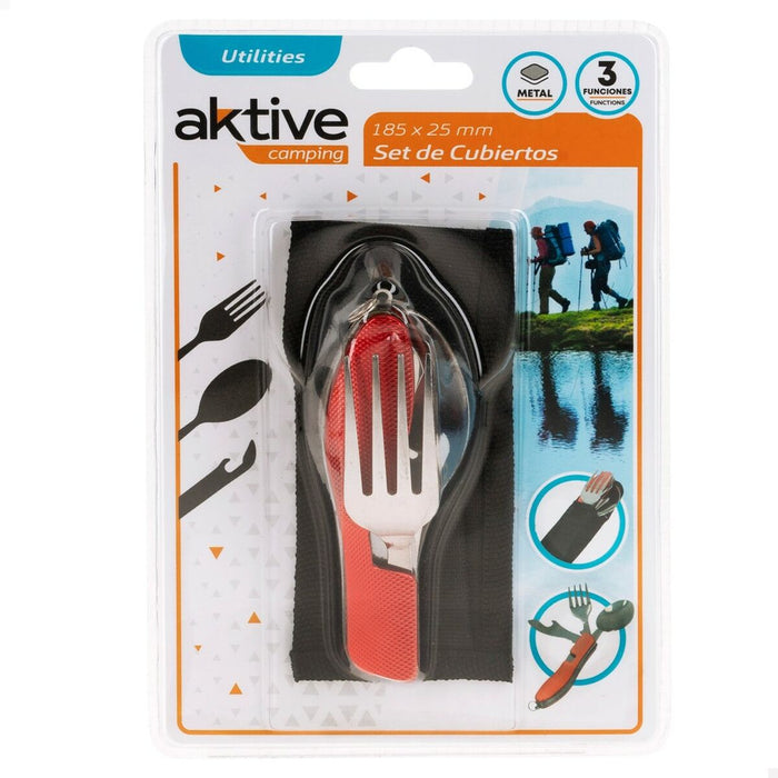 Cutlery Set Aktive Camping 12 Units