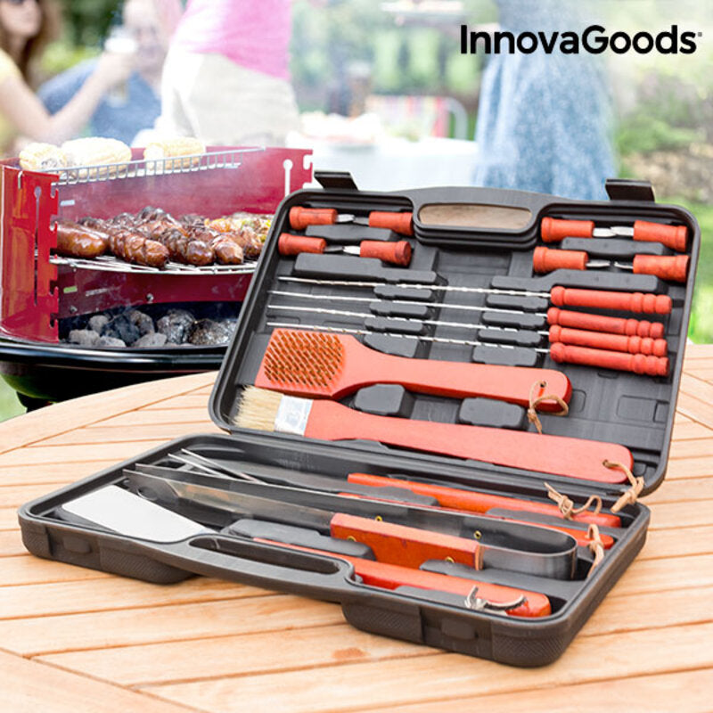 InnovaGoods Barbecue Accessory Case (18 Pieces)