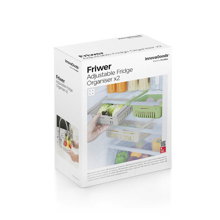 Adjustable Fridge Organiser Friwer InnovaGoods (pack of 2)